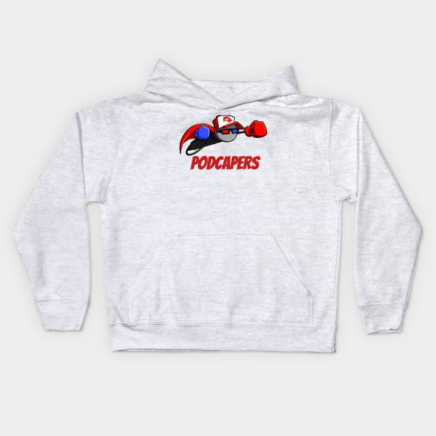 PodCapers Official Logo Kids Hoodie by A Place To Hang Your Cape